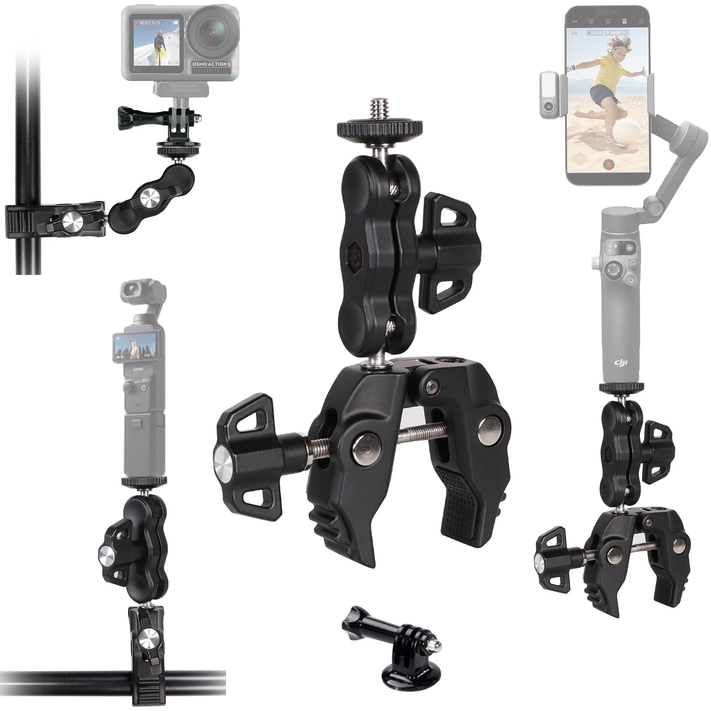 Amazon | AceTaken Osmo クランプマウントホルダー DJI Osmo Mobile SE